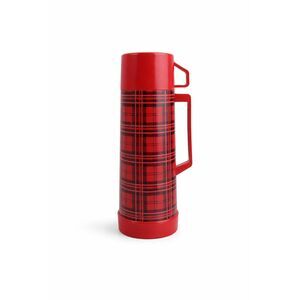 Aladdin Quart Thermos Red & Black Plaid Checkered complete plastic